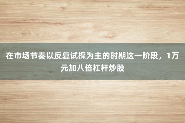 在市场节奏以反复试探为主的时期这一阶段，1万元加八倍杠杆炒股