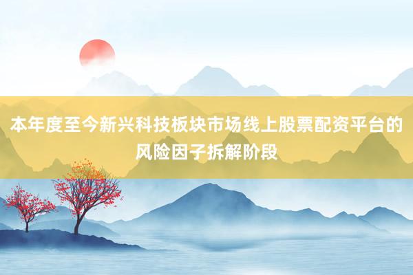本年度至今新兴科技板块市场线上股票配资平台的风险因子拆解阶段