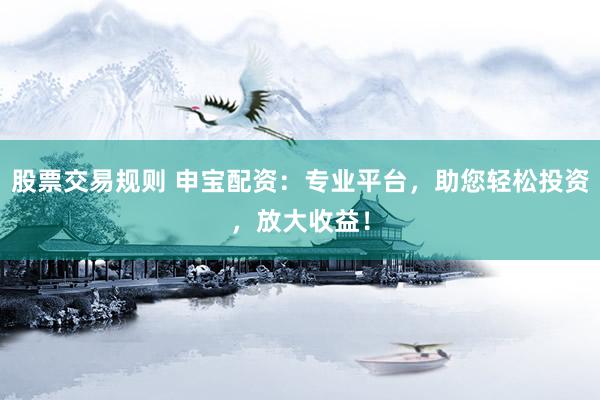 股票交易规则 申宝配资：专业平台，助您轻松投资，放大收益！